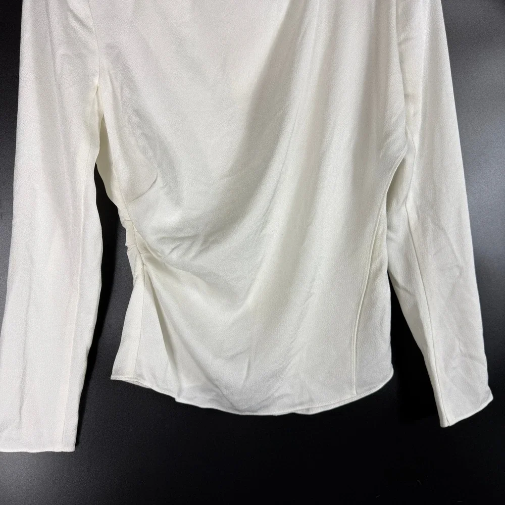 A.L.C. ALC Kay Top Ivory Blouse High Neck Long Sleeve Womens Size 0